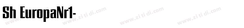Sh EuropaNr1字体转换